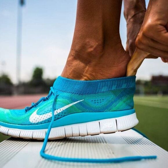 NEW Nike Free 5.0 Flyknit Women's Running Shoes 615806-413 Size 8 Atomic Teal - Picture 6 of 16
